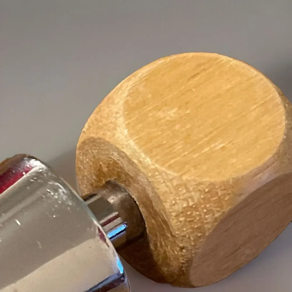 Vintage MCM Natural Wood Wine Liquor Bottle Stopper Plug Lid Top Topper